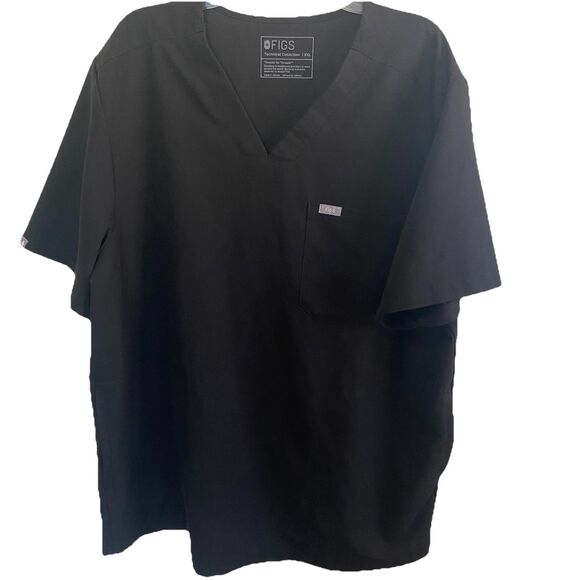 Figs Chisec Scrub Top TM3000 Black Size XXL - Picture 2 of 10